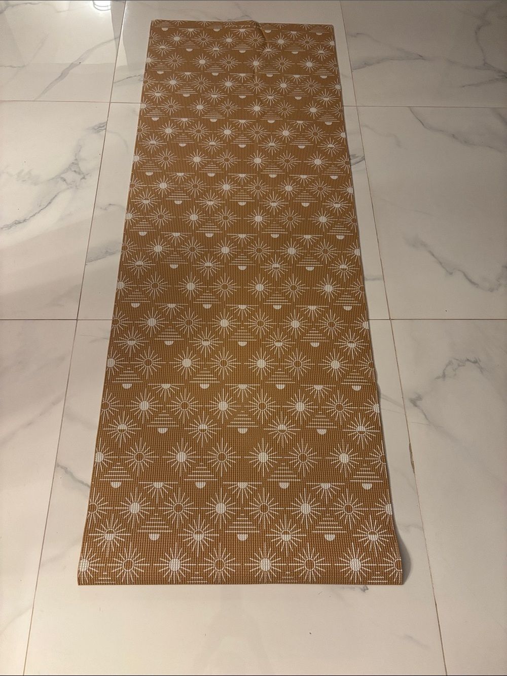 Yoga mat by Oak and Reed Brown, Phases of the Sun